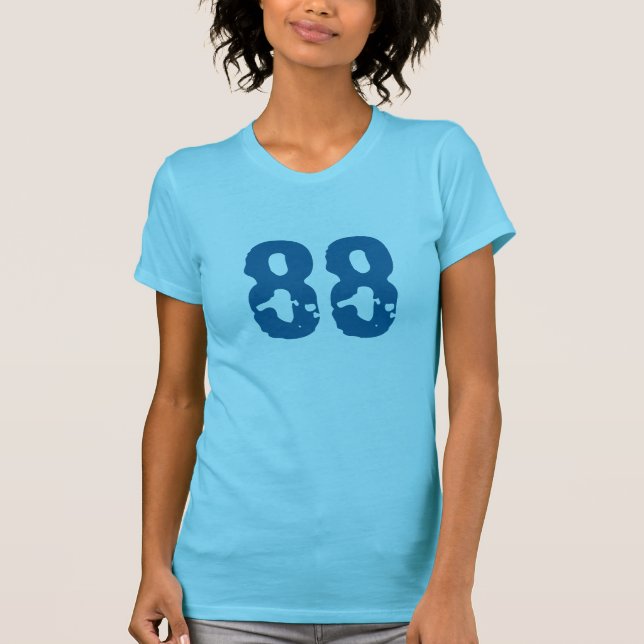 nummer 88 T-shirt-design T Shirt (Framsida)