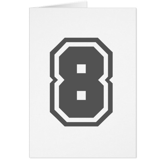 Nummer 8 hälsningskort (Framsidan)