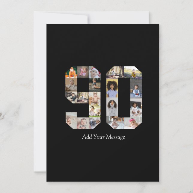 Nummer 90 Fotokollage Kort (Framsida)