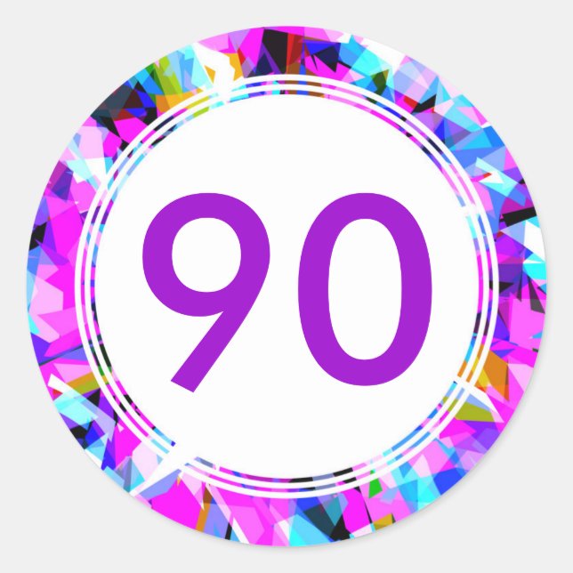 Nummer 90 - Rund etikett (Framsida)