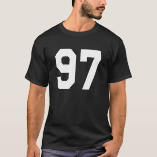 Nummer 97 Idrottsspelare Jersey Front and Back Tea T Shirt