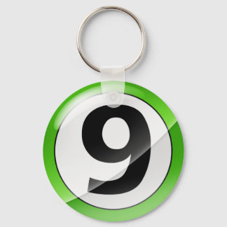 Nummer 9-gröntens Nyckelring