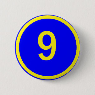 nummer 9 i en cirkel knapp