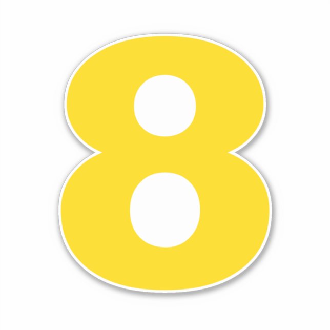 Nummer åtta Guld och vit etikett (Framsida)