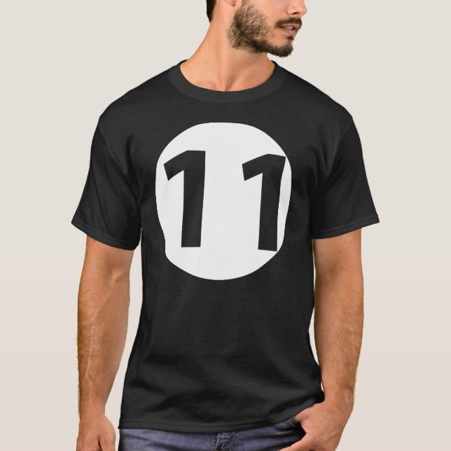 Nummer, elva tee shirt (Framsida)