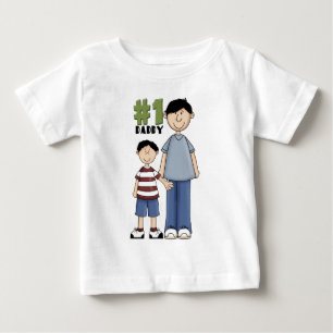 Nummer ett, #1 Pappa far och pojkbarn T Shirt