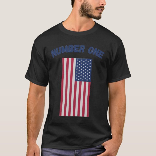 Nummer ett amerikanskt flagga Patriotic Collection T Shirt (Framsida)