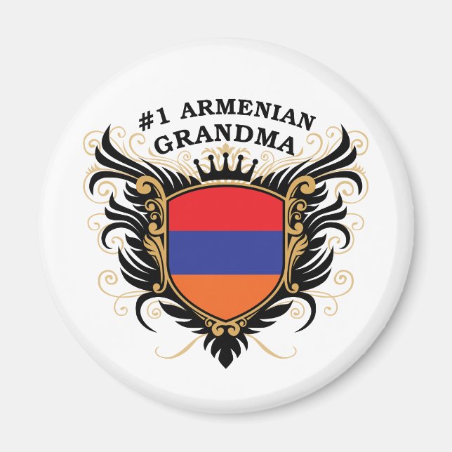 Nummer ett armeniskt mormor magnet (Framsidan)