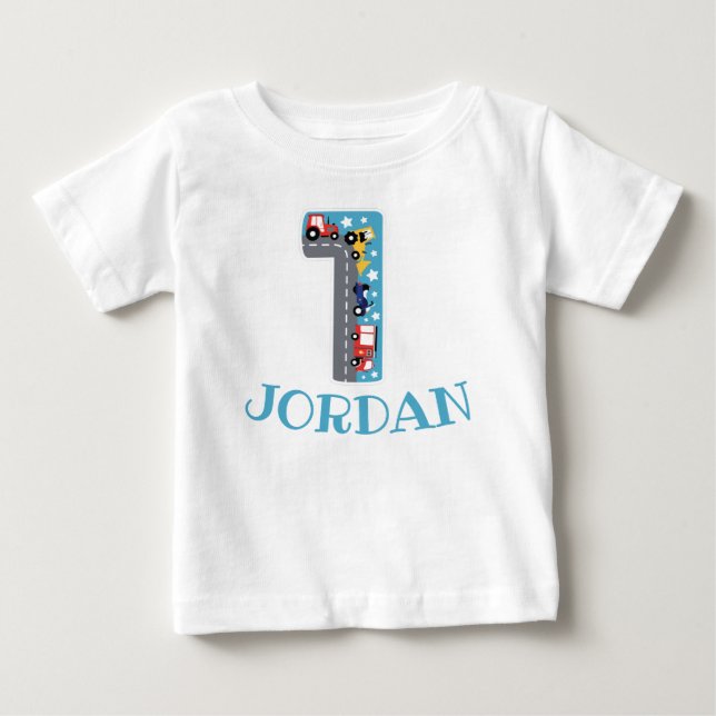 NUMMER ETT BARN 1:A BIRTHDAY BABY T-Shirt (Framsida)