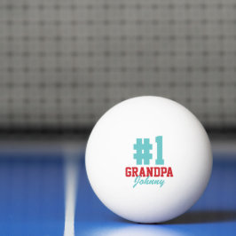 Nummer ett farfar Julfoto Ping Pong Bollar