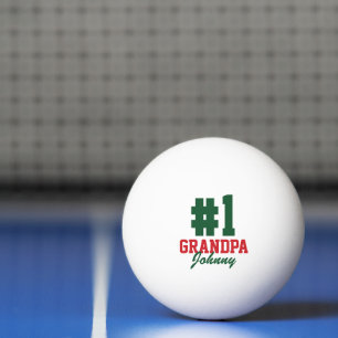 Nummer ett farfar Julfoto Ping Pong Bollar