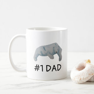 Nummer ett Fars dag Polar Bear Pappa Kaffemugg