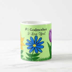 Nummer ett Godmor Blommigt Personlig mugg