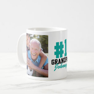 Nummer ett Grandpa 2 Photo Fars dag Kaffemugg