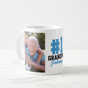 Nummer ett Grandpa 2 Photo Fars dag Kaffemugg
