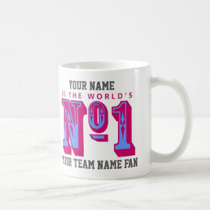 Nummer ett i fotboll Fläkt. Claret och Blue Kaffemugg