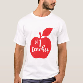Nummer ett läraräpple t shirt