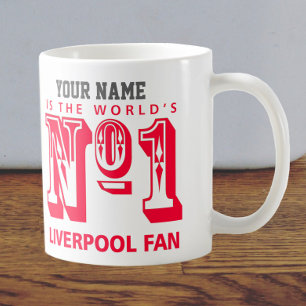 Nummer ett Liverpool Fläkt Kaffemugg