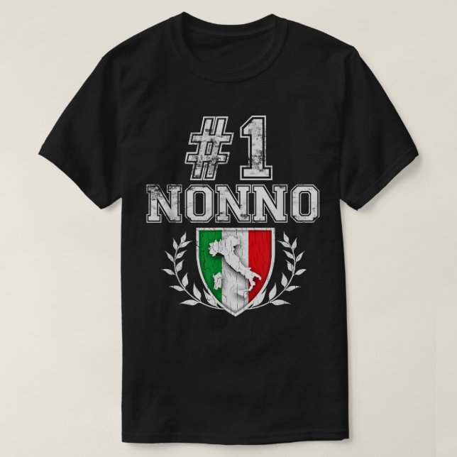 Nummer ett Nonno Italiansk farfar  T Shirt (Design framsida)