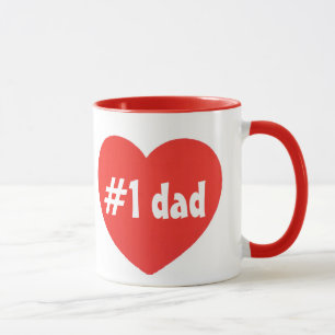 nummer ett pappa-beker mugg