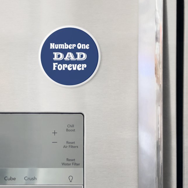 Nummer ett pappa blå och vit fars dag magnet (In Situ (Fridge))