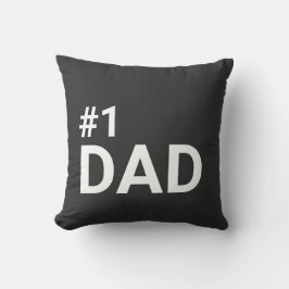 Nummer ett Pappa - enkel, minimalistisk och modern Kudde
