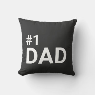 Nummer ett Pappa - enkel, minimalistisk och modern Kudde