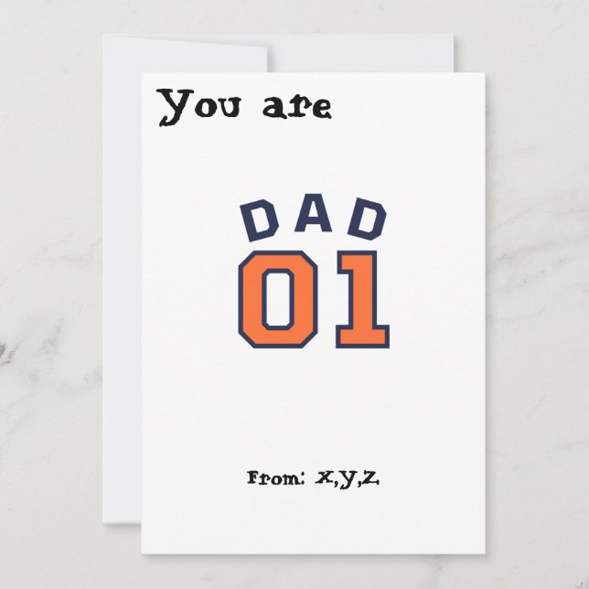 Nummer ett Pappa-format Julkort (Framsida)