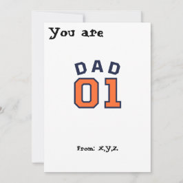 Nummer ett Pappa-format Julkort