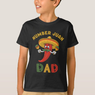 Nummer ett Pappa Funny Fars dag Mexikanska Juan Pa T Shirt