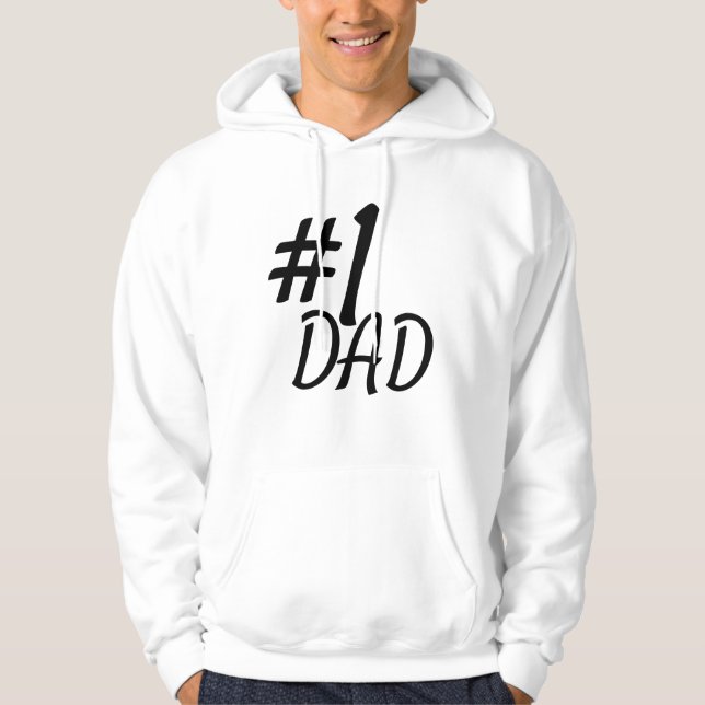 Nummer ett pappa hoodie (Framsida)