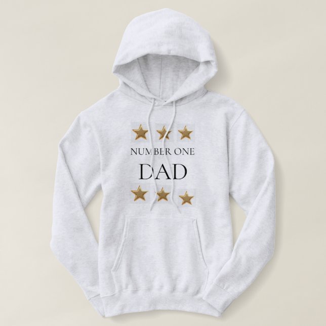 Nummer ett Pappa Hoodie T Shirt (Design framsida)