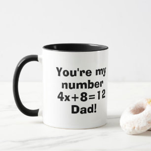 Nummer ett Pappa Math Älskare Funny Fars dag Gift Mugg