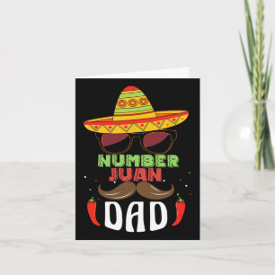 Nummer ett Pappa mexikanskt Fars dag Funny Padre J Kort