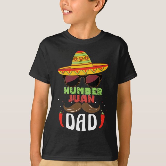 Nummer ett Pappa mexikanskt Fars dag Funny Padre J T Shirt (Framsida)