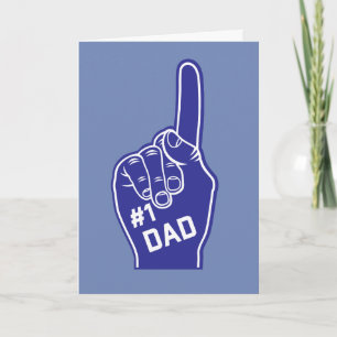 Nummer Ett Pappa Sportig Fars Dag Kort