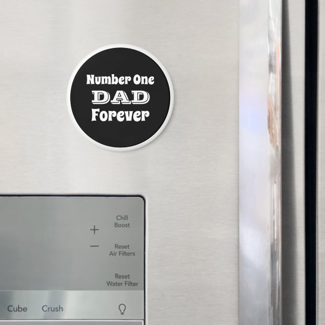 Nummer Ett Pappa Svart och Vitt Fars Dag Magnet (In Situ (Fridge))