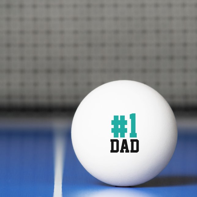 Nummer ett Pappa Teal och Black Fars dag Pingisboll (Netto)