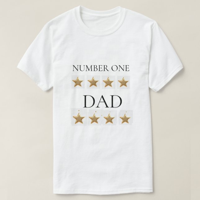 Nummer ett Pappa Tee Shirt (Design framsida)