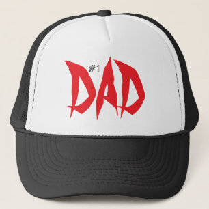 Nummer ett Röd och svart Coola Pappa Keps