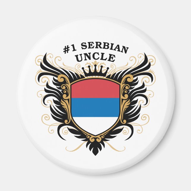 Nummer ett serbisk farbror magnet (Framsidan)