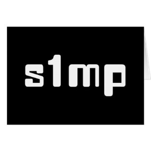 Nummer ett Simp Card Hälsningskort