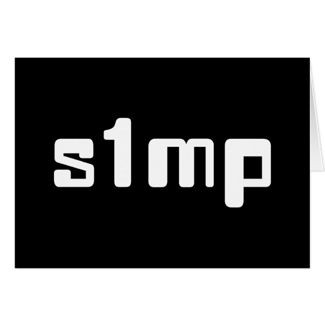 Nummer ett Simp Card Hälsningskort (Framsidan Horizontal)