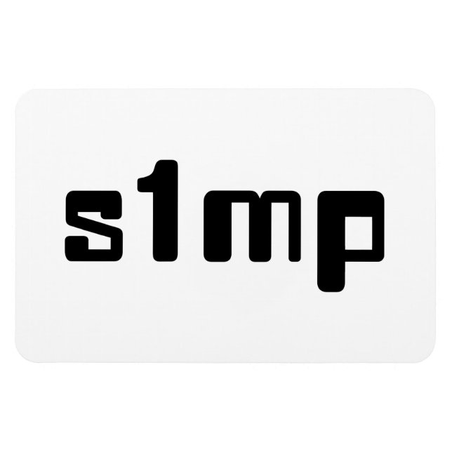 Nummer ett Simp Magnet (Horisontell)