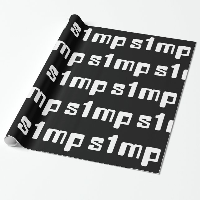 Nummer ett Simp Wrapping Papper Presentpapper (Utrullad)