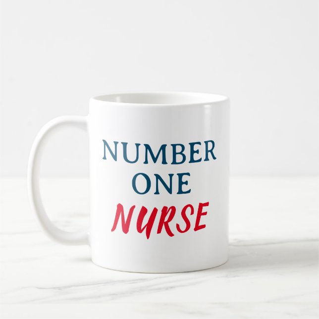 Nummer ett sjuksköterska kaffemugg (Vänster)