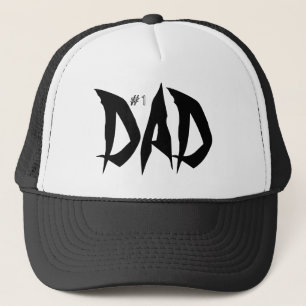 Nummer ett, svart och vit Coola Pappa Keps