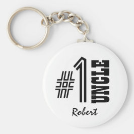 Nummer ett UNCLE svart och vitt, modernt gift Nyckelring