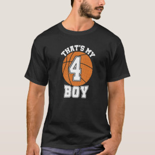 Nummer fyra, min 4-basketboll Mamma Pappa Fam T Shirt