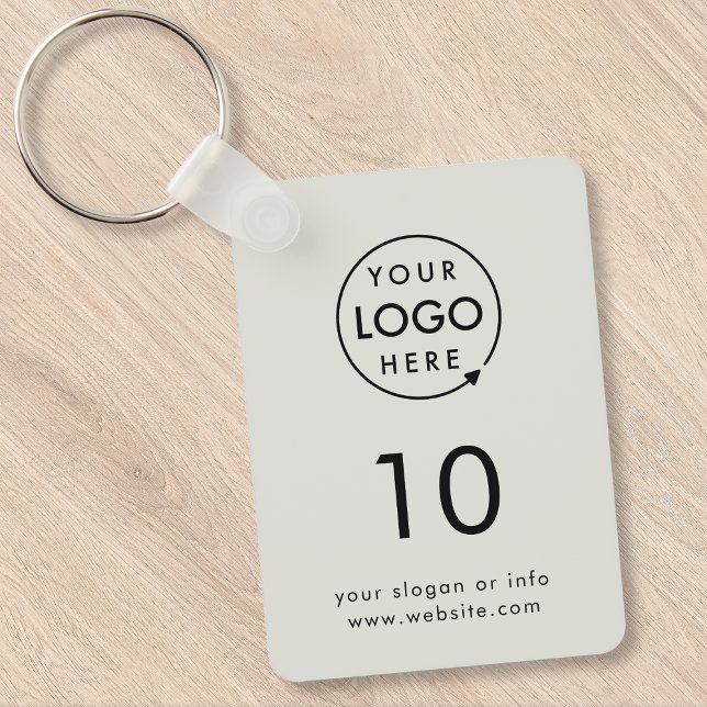 Nummer | Grått Logotyp Business Hospitity Egendom Nyckelring (Skapare uppladdad)